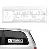 Wheelchair Ramp Decal Notice: Van Access Required Reminder 12 x 3.5 Inch