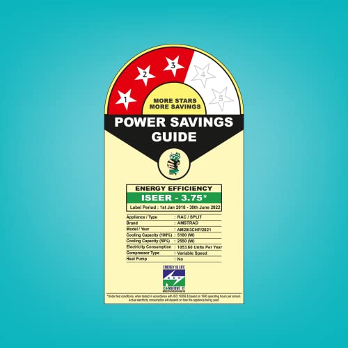 Image of Amstrad 1.5 Ton 3 Star Inverter Split AC (Copper, AM20I3CHP, White) Platinum Line 2022 Series