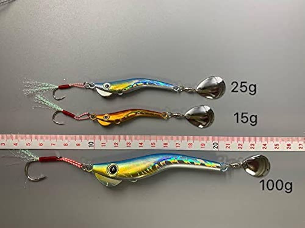 Amazon | [YYfish]エビ型メタルジグ スピンテール 15g 26g 50g 60g 80g