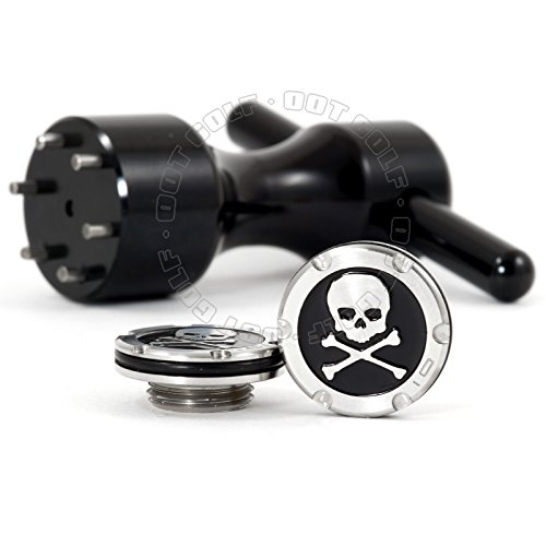 19th Hole Custom Shop 2 x 10g Deluxe Tour Style Weights for Scotty Cameron Fastback, Squareback and Roundback Putters Wrench, Skull, Black (Black)
