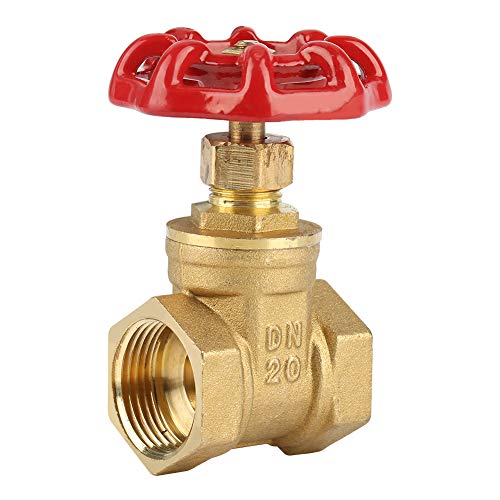 DN20 Brass Gate Valve, Two Way Water Valve Switch, Manual Rotation Sluice Water Valve for Oil Gas Steam