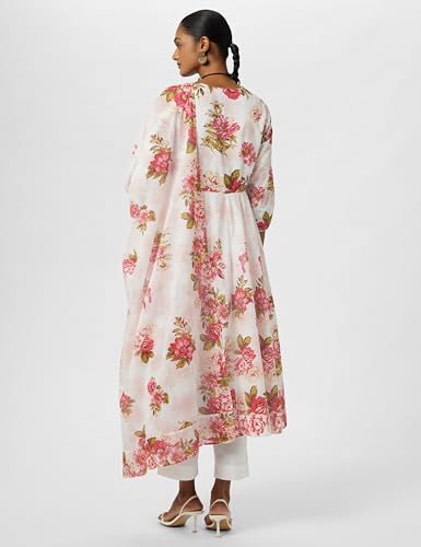 Image of BIBA Women Cotton Anarkali Printed Suit Set