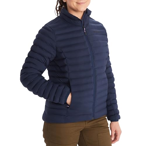 Marmot Mujer Echo Featherless Jacket Chaqueta de invierno ultraligera con aislamiento sintético, chaqueta cálida para exteriores, chaqueta acolchada repelente al agua, Arctic Navy, L