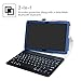 LiuShan MediaPad M5 Lite Keyboard Case, Detachable Keyboard Standing PU Leather Cover for 10.0