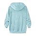Baby Girl Clothes Zip Up Solid Long Sleeve Hoodies For Girls Open Front Cardigan Fashion Hooded Jacket Coat With Pockets Teens Fleece Fall Winter Warm Sweatshirts 3-16 Years Light Blue-130