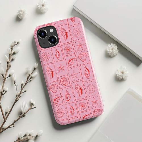 LUMARKE for iPhone 14 Case/iPhone 13 Case Cute,Aesthetic Pink Seashell Summer Beachy Costal Preppy Girly,Compatible with Magsafe,Trendy Unique Protective Slim Silicone Phone Cover for Women Girls by LUMARKE - Image 8