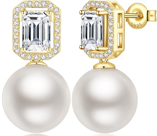 Boucle Doreille Perle De Culture Boucles D'Oreilles Femme Perle Pendante Argento Bijoux Femme Or