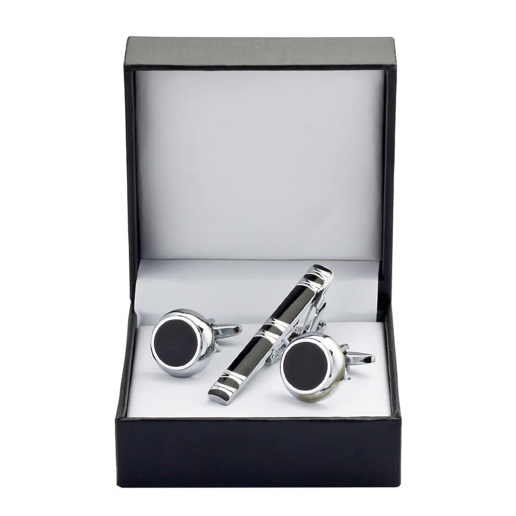 RWRAPS Gemelli Rotondi Set fermacravatta Fermacravatta Abbigliamento Incontri Gemelli Accessori Spille (D 1)