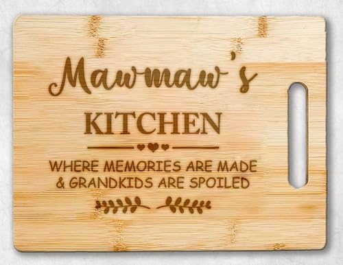 Tabla De Cortar De Bambú Rectangular Mawmaw's Kitchen Con Ranura Para Jugos miniatura 1
