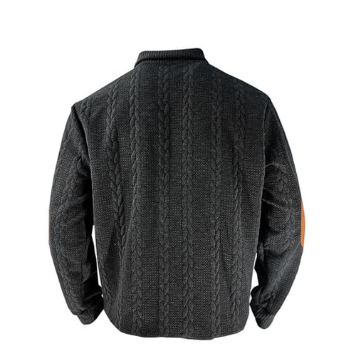 Mens Casual Stand Collar Sweaters, Cashmere Button Long Sleeve, 1/4 Button Pullover & Cable Knit Sweaters3