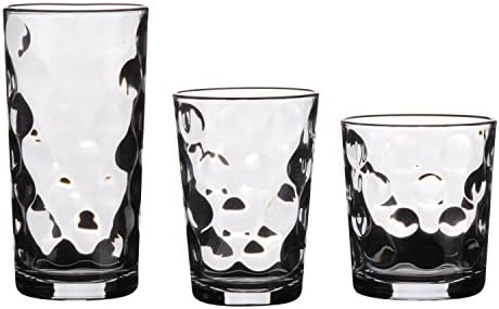 18 Piece Drinking Glassware Set - Includes Highball, Medium and Tumblers (Bubble (SPACE))