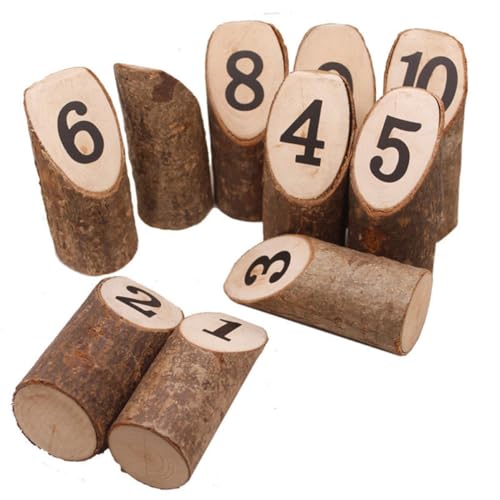 Mini souches en bois rustiques support réutilisable de table mariage champêtre