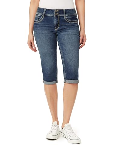 WallFlower Luscious Curvy 17” Jean Capris for Women Mid-Rise Insta