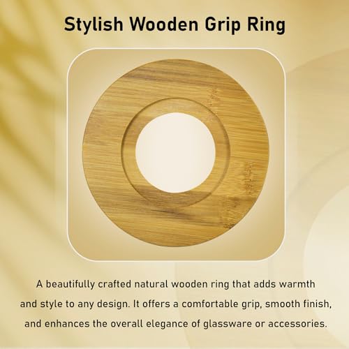 Image of The Bean Co Roasters Coffee Dripper with Wooden Ring - Manual Pour Over Brewer for Cup & Carafe | Heat-Resistant Borosilicate Glass | Cafe-Style Brewing | Wooden Base