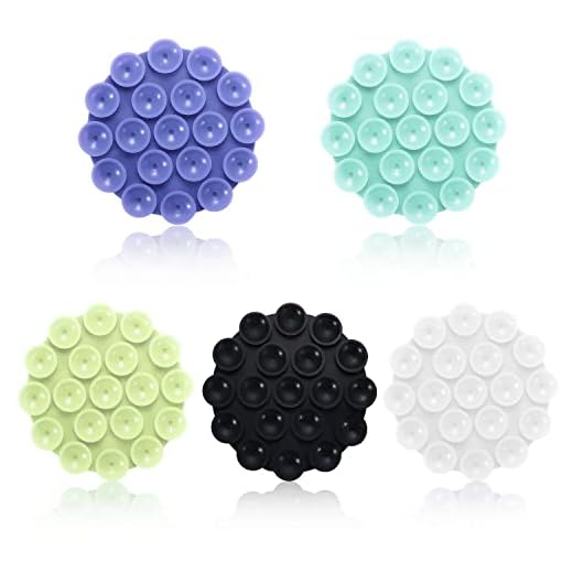 5 Pezzi Silicone Supporto Smartphone da Auto Multiuso Ventosa Porta Cellulare Supporto per Alimentazione Mobile Telefoni (5 Colori)