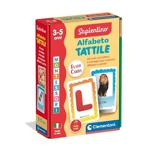 Clementoni Sapientino Montessori - Alfabeto Tattile, Gioco Educativo per Bambini 3-5 Anni con Flashcards per Imparare Lettere e Parole, Made in Italy, Lingua Italiana, 16838