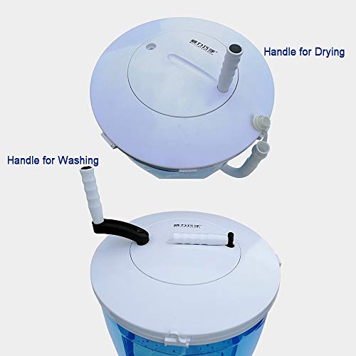 Portable Stacked Washer and Dryer Combo Mini Manual Washing Machine All in One Non-Electric Compact RV Laundry Machine