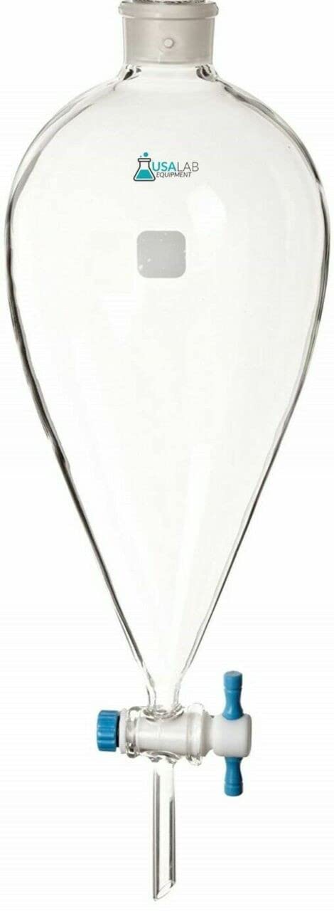 USA Lab Separatory Funnel with PTFE Valve - Various Options 1L / 2L / 5L - USAlab