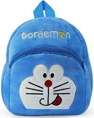 BRIJ BAGS School Doremon Bag for Kids Soft Plush Backpack for Small Kids Nursery Bag Kids Gift (Nursery/Play School) Plush Bag (Blue, 10 L)