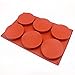 6-Cavity Large Cake Molds Silicone Round Disc Resin Coaster Mold Non-Stick Baking Molds, Mousse Cake Pan, French Dessert, Candy, Soap (Red)