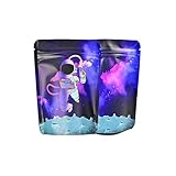100 Pack Storage Bag,3.5 Printed Design Stand-up Packaging Pouch,Resealable Zip Lock Food Storage...