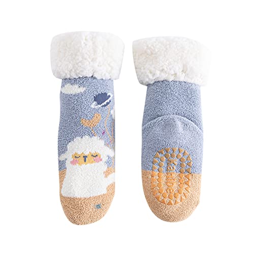 Winter Socks Baby Coral Children Warm Kids Pile Breathable Cotton Casual Ribbed Women Cute Ankle Soft For Size 6 - Main Image