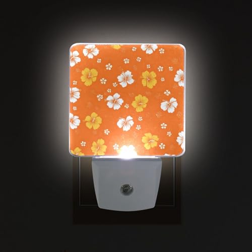 Lámpara de noche blanca y amarilla con sensor automático miniatura 2