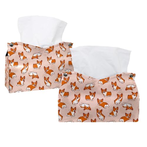 Boîtes à mouchoirs Corgis lot de 2 distributeurs robustes pour hôtels