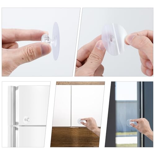 Teaaha 6 PCS Crystal Door Knobs Stick on Handles, Clear Cabinet Drawer Knobs, Diamond Crystal Shaped Self-Adhesive Acrylic Adhesive Door Handle for Wardrobe, Kitchen, Bathroom, Furniture, Window - Image 2