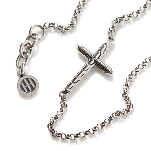 John Hardy Classic Chain Collection Cross Bracelet, Mini Rolo 2MM 925-Sterling Silver Chain3