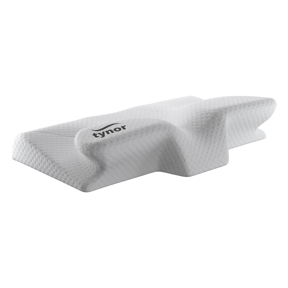 Tynor Elite Anatomic Memory Pillow, for Neck Pain Relief & Spine Support, Soft Comfort for Better Sleep | Pressure Relief for Back & Side Sleepers | Universal Fit (Pack of 1, White)