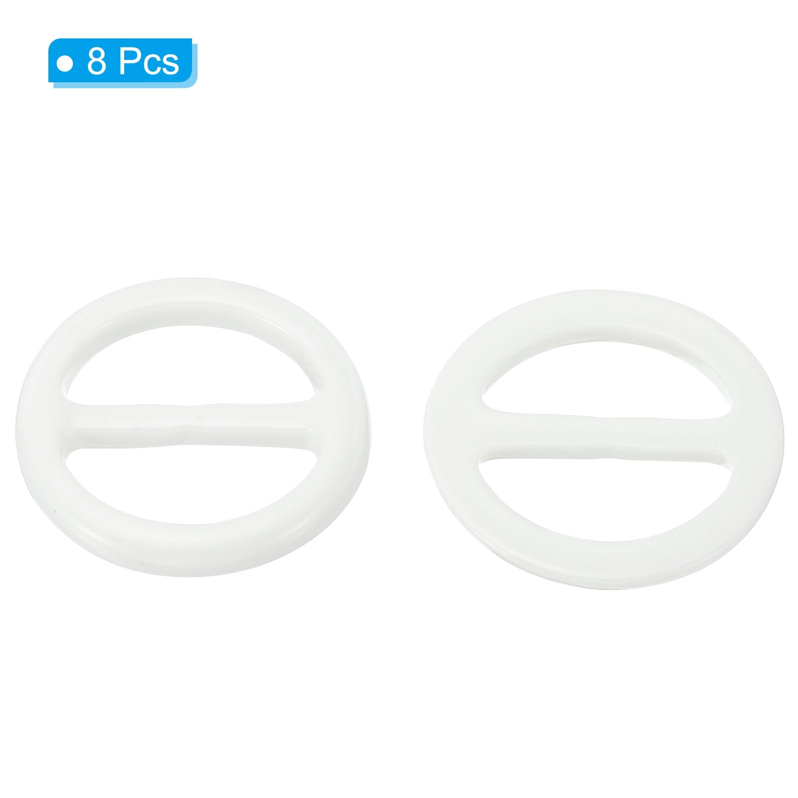 PATIKIL 1.4inch Resin Scarf Ring Clip, 8Pcs Circle Round Scarf Ring Buckles for Woman Silk Scarf Loose T-shirt, Decoration - Image 3