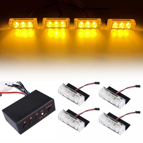 Advertencia de emergencia de policía intermitente con luces de freno de coche LED 12V 4