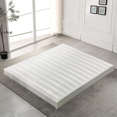 TEENO Sommier Tapissier 140x190CM avec Pieds - Sommiers à Lattes pour Matelas 140x190CM