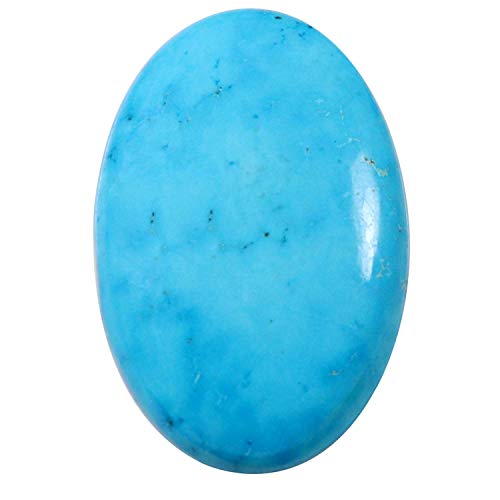 Gemme de magnésite turquoise ovale Km16 au polissage haute précision
