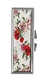Rose Floral Flowers Pill Box for Purse or Pocket Pill Case Decorative Boxes Gift Box Pill Organizer
