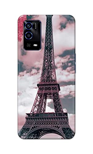 Image of Lovers Famous Place Eiffel Tower in Paris Hard Back Case Cover for Oppo A55 Back Cover -(J5) VNS2227