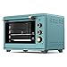 Elektryczny piekarnik stołowy 1800 W Piec do pizzy, mini piekarnik, elementy grzewcze ze stali nierdzewnej, wyjmowana taca na okruchy, zakres temperatur 28~230 ℃ (kolor: zielony) (niebieski) FWEOOFN