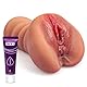 2 in1 Taschenmuschi Set für Männer inkl. Gleitgel lubricant, Flashlight Sexspielzeug Mann realistisch & extrem weich - Pocket Pussy Masturbator Sex Spielzeug