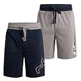 Fila Men's 2-Pack Pajama Night Sleep Short, Navy and Grey, 4X-Large