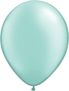 Qualatex 43781 Pearl Mint Green Latex Balloons, 11", Mint Green, Pack of 100