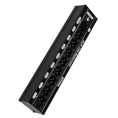 Répartiteur de musique équilibré XLR 8 voies pour systèmes sonores