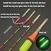 QualyQualy Fishing Glow Sticks for Bobbers, Fishing Bobber Lights, Fishing Rod Bell Alarm Lights, Bobber Glow Sticks 7.5x75mm 50 Packs
