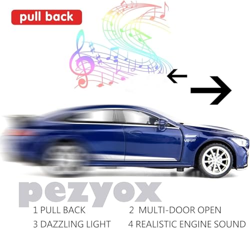 Image of Model Car 1 /32 Benz AMG GT63 Alloy Diecast Collectible Pull Back Toy Car with Light and Sound Toy Vehicle for Adult Boys Birthday Gift (Blue)