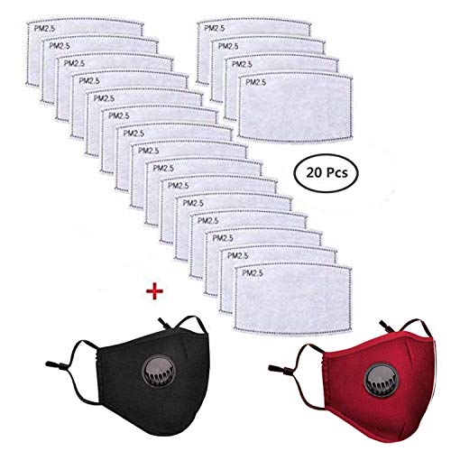 20pcs Activated Carbon Filter 5 Layers Breathing Protective