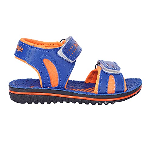 Image of BUNNIES PS-6 Blue & Orange Colour Sandal for Boys & Girls| for (1 to 5 Year)