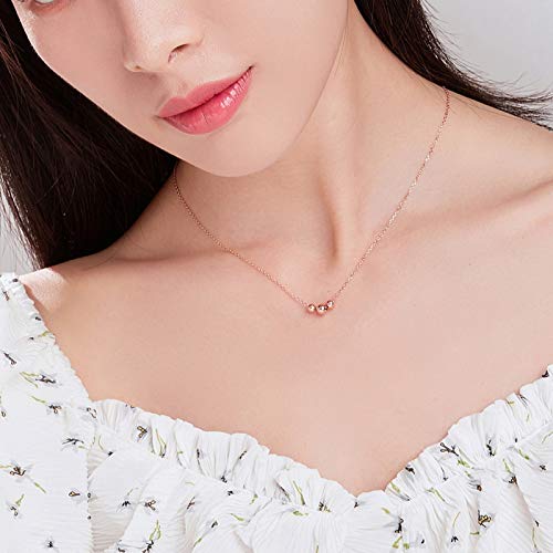 Pendentif colliers transfert perles argent sterling chaîne clavicule