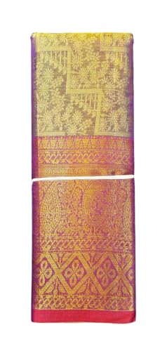 Image of VFCollections Women's Kanchipuram Silk Pure Pattu Sarees With Blouse