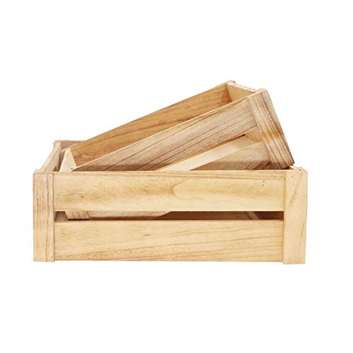 Caja De Almacenamiento De Madera Maciza Rectangular Caja De Madera Para El Hogar Fruta Cocina Baño Caja De Almacenamiento De Madera Retro Almacenamiento De Canasta De Escritorio Duradero Portátil