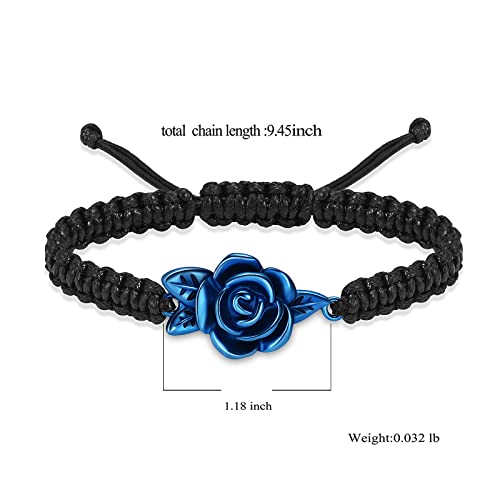 Imrsanl Rose Flower Urn Bracelet for Ashes Cremation Bracelet Ashes Holder Bangle Rope Ashes Bracelet for Women Girls2